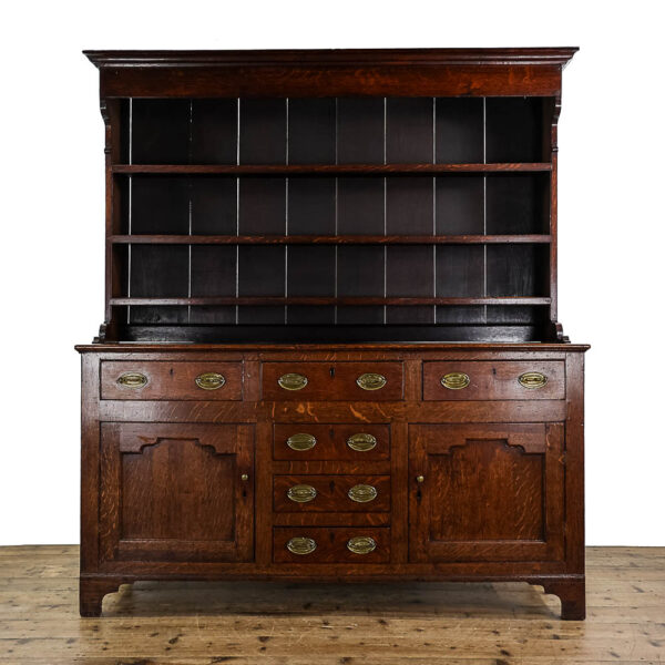 M-5715a Antique Early 19th Century Oak Welsh Dresser Penderyn Antiques (1)