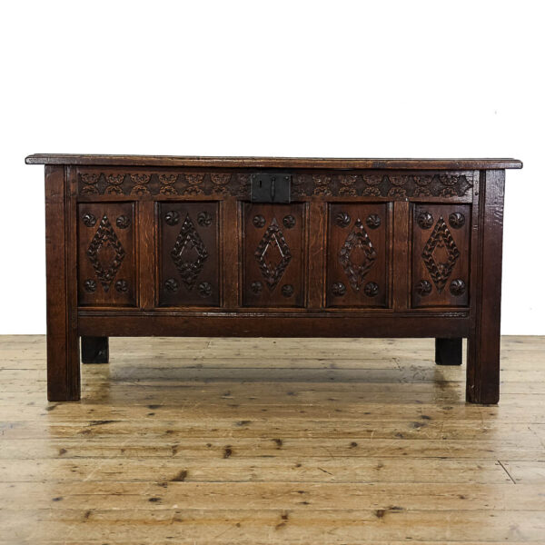 M-5721 Antique 18th Century Oak Coffer Penderyn Antiques (2)
