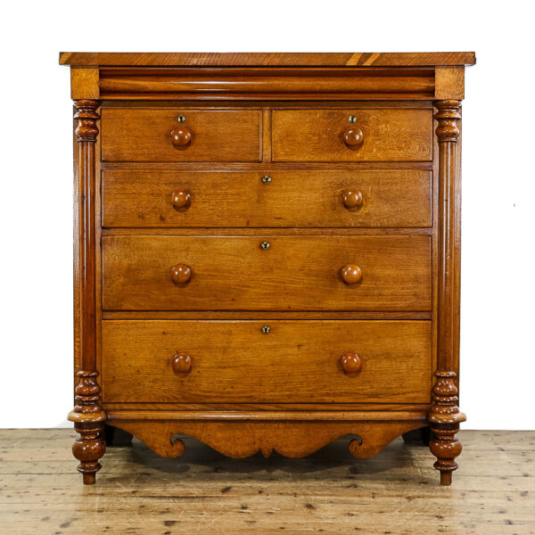 M-5725 Antique 19th Century Welsh Oak Chest of Drawers Penderyn Antiques (1)