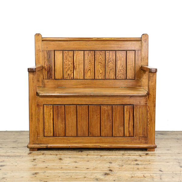 M-5735 Small Pine Settle Penderyn Antiques (1)