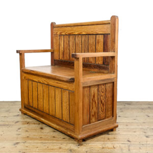 M-5736 Small Pine Settle Penderyn Antiques (1)