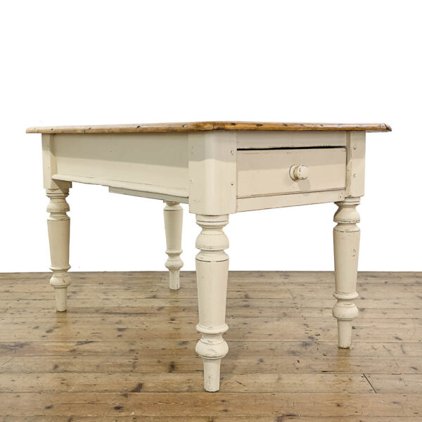 M-5739 Antique Victorian Pine Farmhouse Kitchen Table Penderyn Antiques (1)