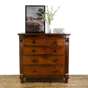 M-5724 Antique 19th Century Oak Chest of Drawers Penderyn Antiques (1)