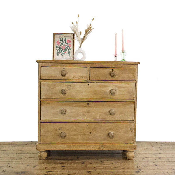 M-5726 Victorian Pine Straight Chest of Drawers Penderyn Antiques (1)