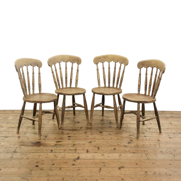 M-5732 Four Early 20th Century Kitchen Chairs Penderyn Antiques (1)