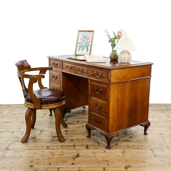 M-5752 Antique Mahogany Pedestal Desk Penderyn Antiques (1)