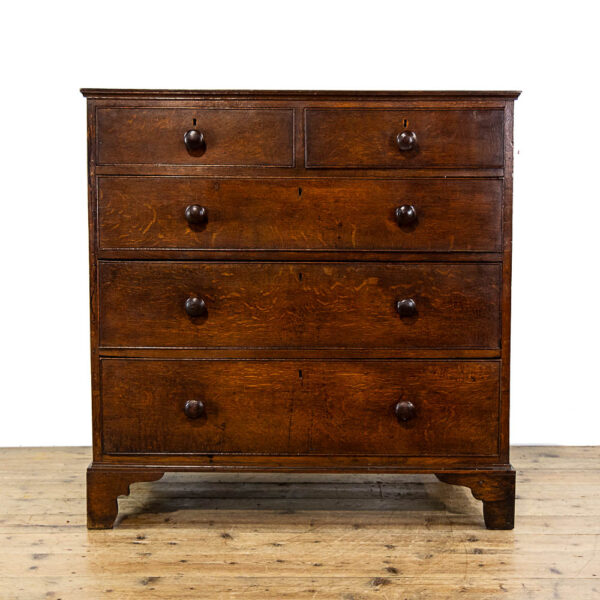 M-5763 Antique Oak Chest of Drawers Penderyn Antiques (1)