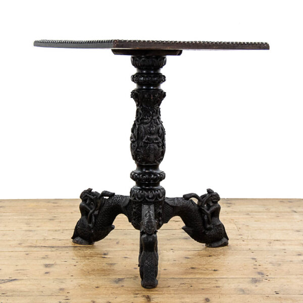M-5765 Antique Oriental Carved Table Penderyn Antiques (2)