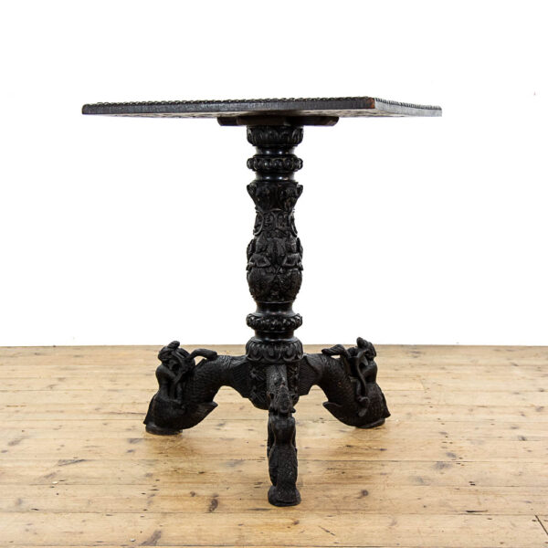 M-5765 Antique Oriental Carved Table Penderyn Antiques (4)