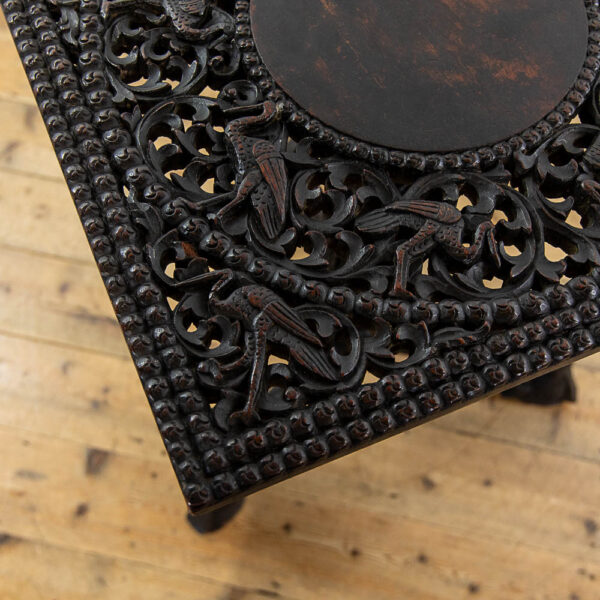 M-5765 Antique Oriental Carved Table Penderyn Antiques (5)