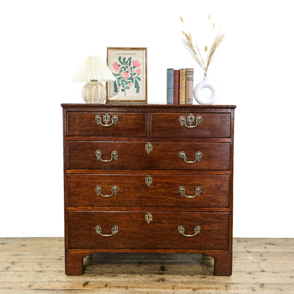 M-5766 Antique Scottish Oak Chest of Drawers Penderyn Antiques (1)