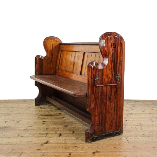 M-4226H Antique Chapel Pew Penderyn Antiques (1)