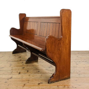 M-5535C Antique Chapel Pew Penderyn Antiques (1)