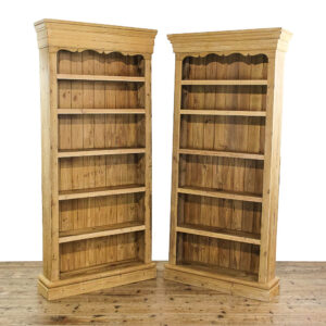 M-5599 Two Rustic Pine Bookcases Penderyn Antiques (1)