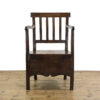 M-5701 Antique 18th Century Oak Country Commode Armchair Penderyn Antiques (3)