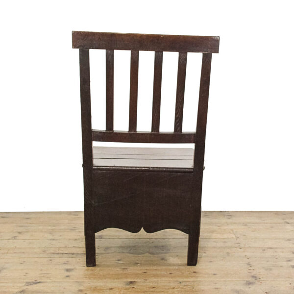 M-5701 Antique 18th Century Oak Country Commode Armchair Penderyn Antiques (5)