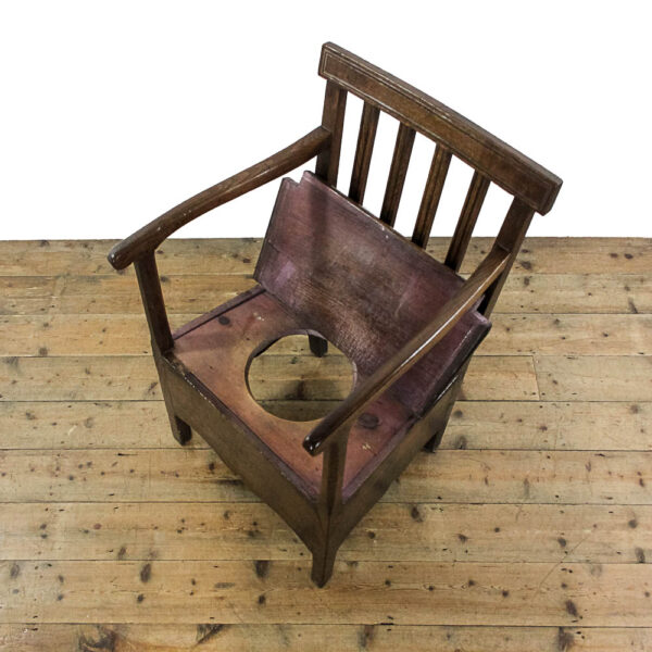 M-5701 Antique 18th Century Oak Country Commode Armchair Penderyn Antiques (8)