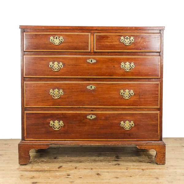 M-5729 Antique George III Mahogany Chest of Drawers Penderyn Antiques (2)