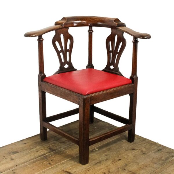 M-5775 Antique 18th Century Mahogany Corner Armchair Penderyn Antiques (1)