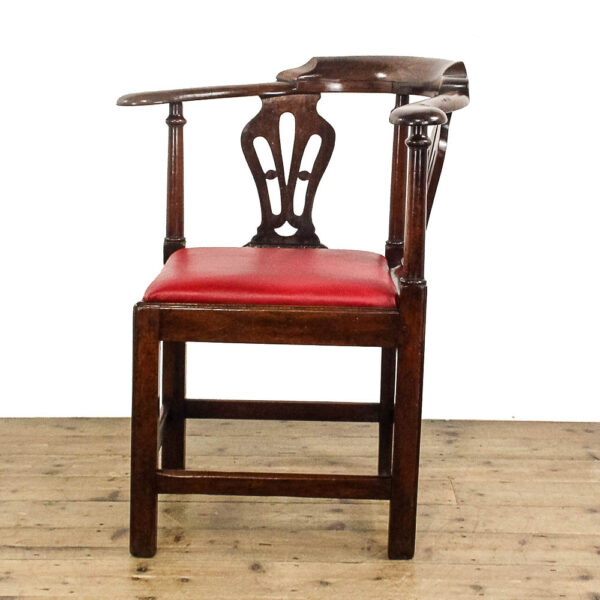 M-5775 Antique 18th Century Mahogany Corner Armchair Penderyn Antiques (2)