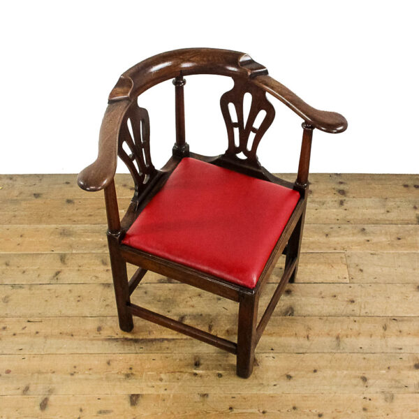 M-5775 Antique 18th Century Mahogany Corner Armchair Penderyn Antiques (6)