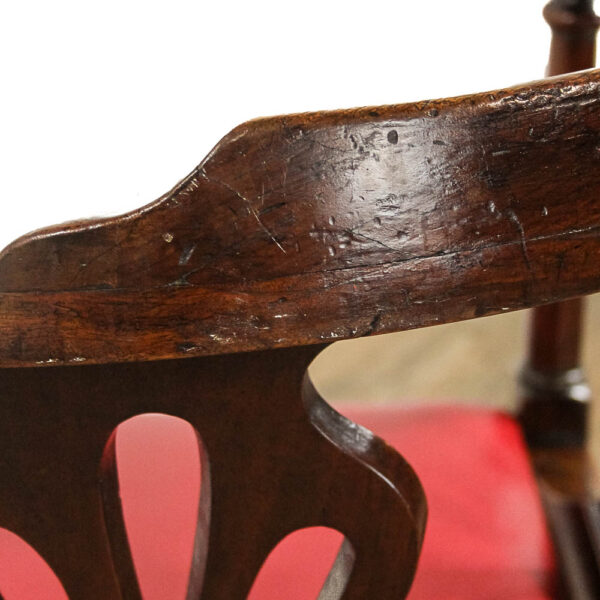 M-5775 Antique 18th Century Mahogany Corner Armchair Penderyn Antiques (9)