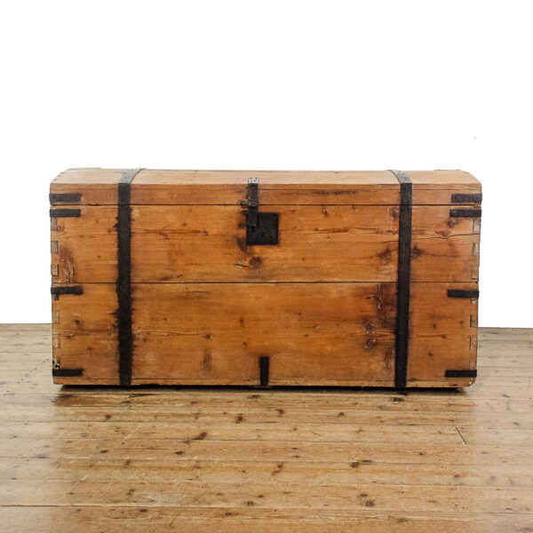 M-5795 Large 19th Century Pine Domed Chest Penderyn Antiques (2)
