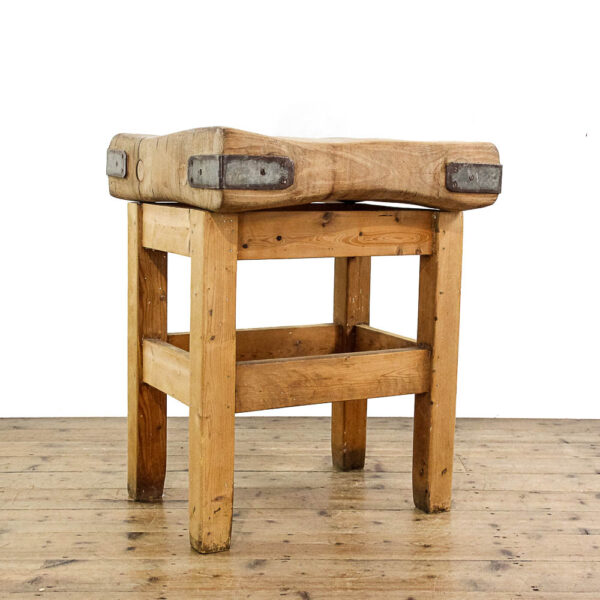 M-5804 Vintage Butcher's Block Penderyn Antiques (1)