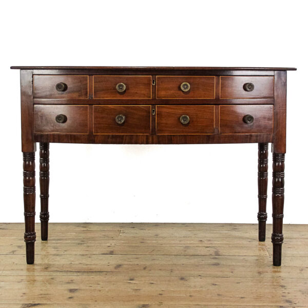 M-5810 Antique Regency Mahogany Bow Front Side Table Penderyn Antiques (2)