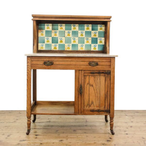 M-5821 Antique Pine Washstand with Marble Top Penderyn Antiques (1)
