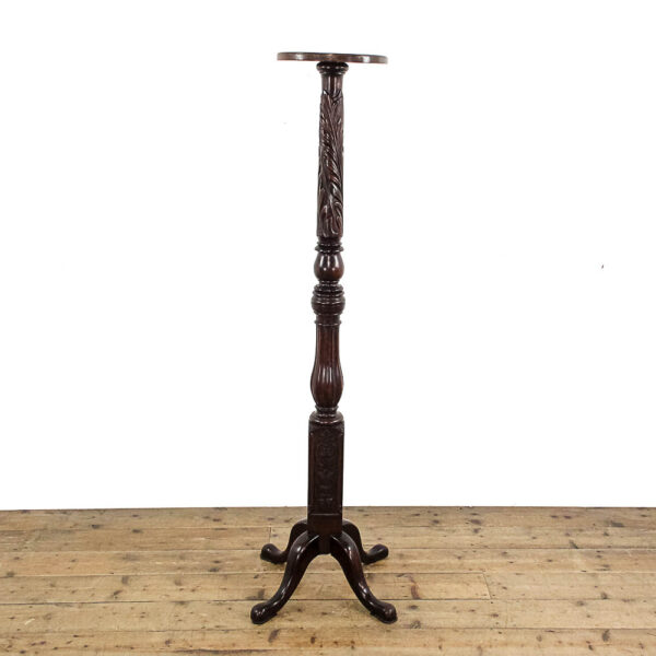 M-5826 Antique Carved Mahogany Torchere Penderyn Antiques (4)