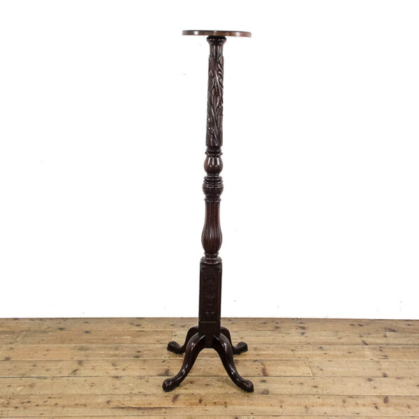 M-5826 Antique Carved Mahogany Torchere Penderyn Antiques (5)