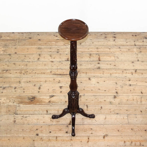 M-5826 Antique Carved Mahogany Torchere Penderyn Antiques (6)