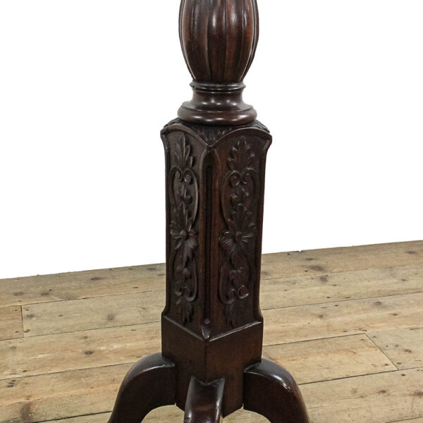M-5826 Antique Carved Mahogany Torchere Penderyn Antiques (7)