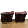 M-5831 Pair of Vintage Oxblood Chesterfield Armchairs Penderyn Antiques (6)