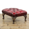 M-5832 Vintage Oxblood Leather Chesterfield Footstool Penderyn Antiques (1)