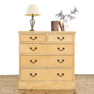 M-5842 Antique Scumbled Pine Chest of Drawers Penderyn Antiques (1)