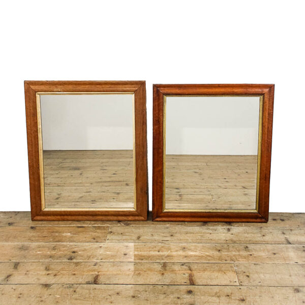 M-5675 Pair of Antique Maple Framed Wall Mirrors Penderyn Antiques (1)