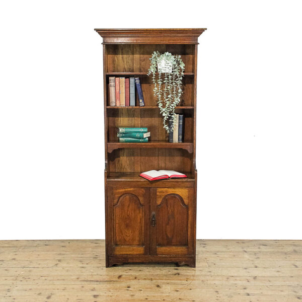 M-5746 Small Early 20th Century Oak Bookcase Penderyn Antiques (1)