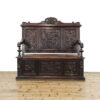 M-5787 Antique Victorian Carved Oak Settle Penderyn Antiques (2)