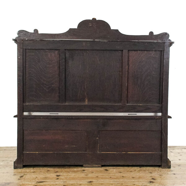 M-5787 Antique Victorian Carved Oak Settle Penderyn Antiques (4)