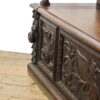 M-5787 Antique Victorian Carved Oak Settle Penderyn Antiques (9)