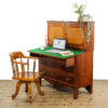 M-5809 Antique Walnut and Satinwood Writing Cabinet Penderyn ANtiques (1)