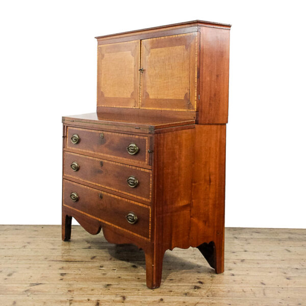 M-5809 Antique Walnut and Satinwood Writing Cabinet Penderyn ANtiques (3)
