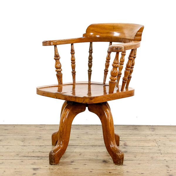 M-5834 Antique Early 20th Century Captain's Chair Penderyn Antiques (1)