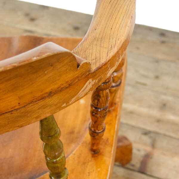 M-5834 Antique Early 20th Century Captain's Chair Penderyn Antiques (10)