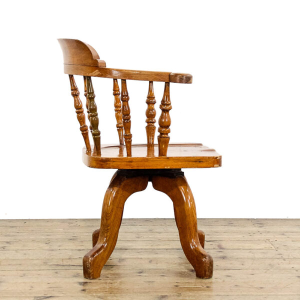 M-5834 Antique Early 20th Century Captain's Chair Penderyn Antiques (3)