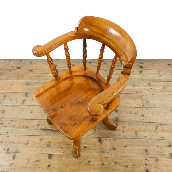 M-5834 Antique Early 20th Century Captain's Chair Penderyn Antiques (7)