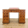 M-5849 Antique Victorian Oak Pedestal Desk Penderyn Antiques (1)