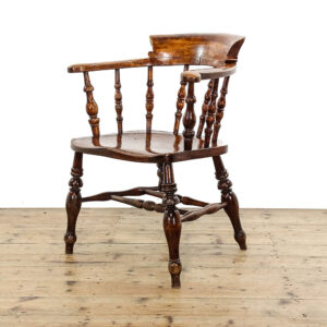 M-5851B Antique 19th Century Smokers Bow Chair Penderyn Antiques (1)